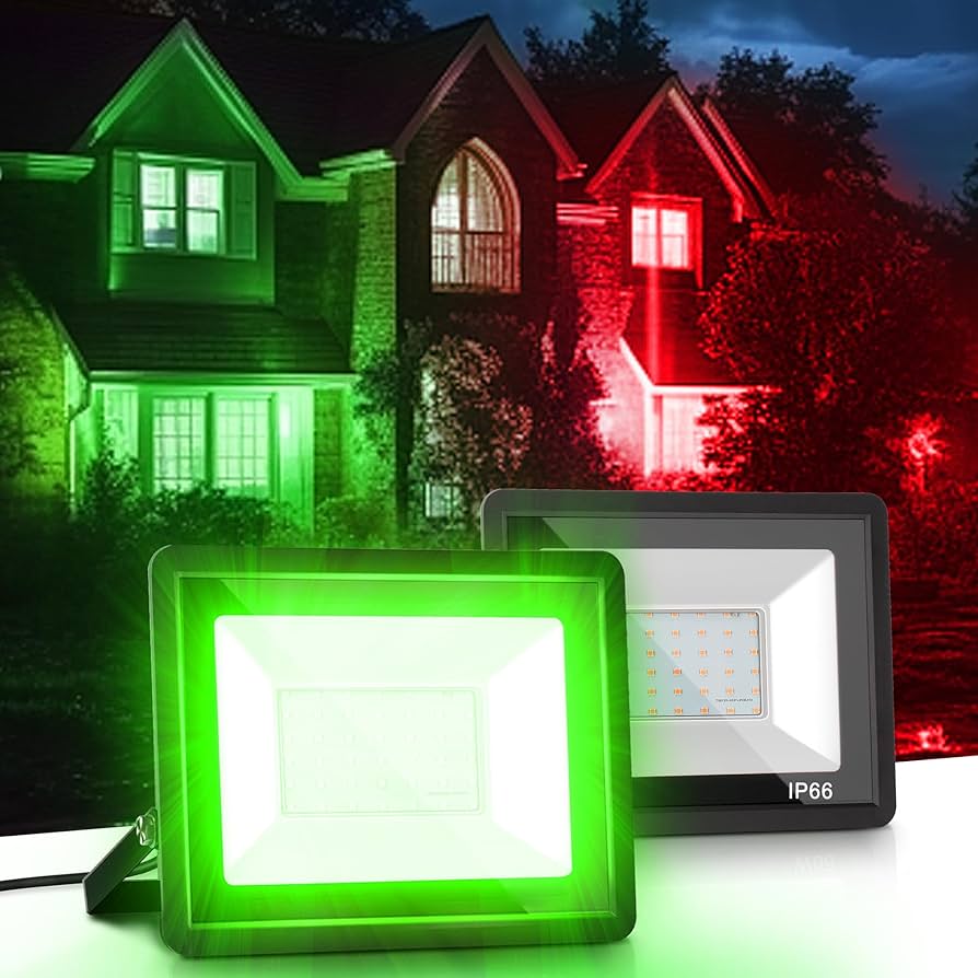 L LOHAS LED Green Christmas Flood Light Outdoor, 𝑫𝒖𝒔𝒌